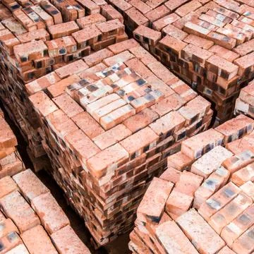 Stacked bricks Stock Photos