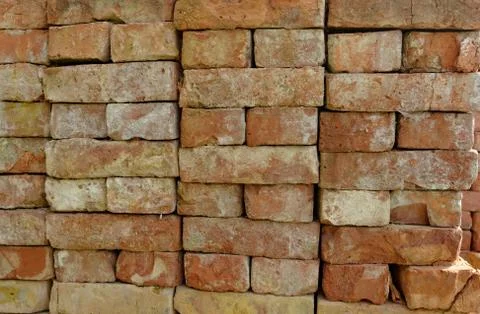 Stacked bricks Stock Photos
