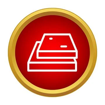 Stacked building material tiles flat vector icon Stock Illustration