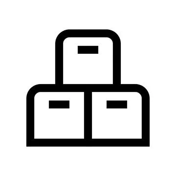 Stacked cardboard boxes icon for logistics and warehouse inventory design 库存插图