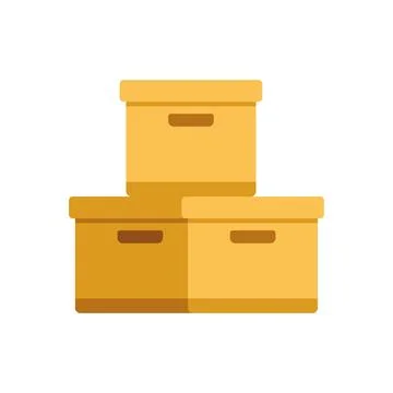Stacked cardboard boxes representing shipping and storage concept イラスト素材