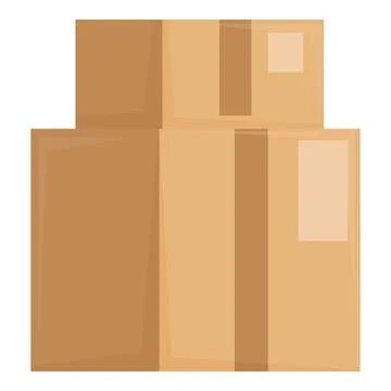 Stacked cardboard boxes for storage or shipping 스톡 일러스트
