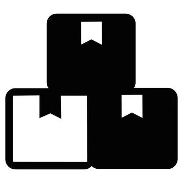 Stacked cargo boxes warehouse storage inventory icon イラスト素材