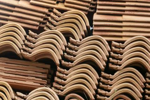 Stacked Ceramic Tiles Foto stock