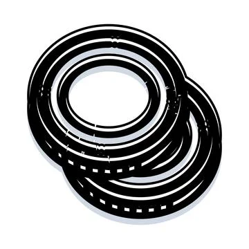 Stacked circles forming abstract optical illusion design 스톡 일러스트