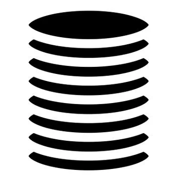 Stacked circles symbol. Archive, webhosting, file-sharing icon 스톡 일러스트