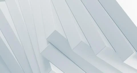 Stacked clean boxes abstract background. 3D Rendering イラスト素材