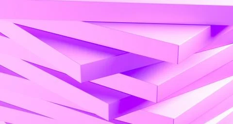 Stacked clean boxes abstract background. 3D Rendering Stock Illustration