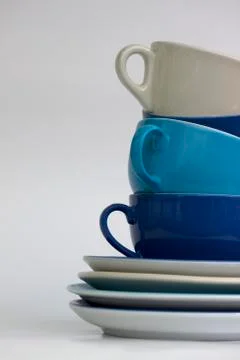 Stacked coffee cups Fotos Stock