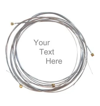 Stacked coiled guitar strings Stock Photos