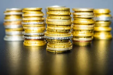 Stacked Coins Stock Photos