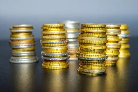 Stacked Coins Stock Photos