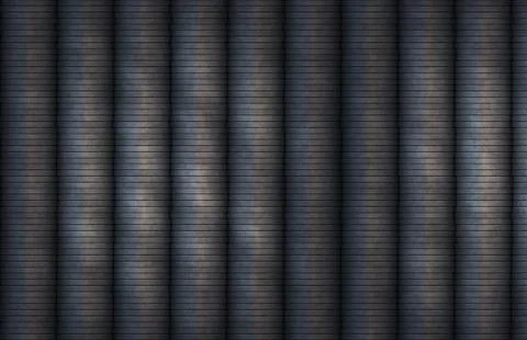 Stacked coins rows Illustrazione stock