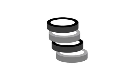 Stacked Coins Wealth Icon Stock Footage 337390807