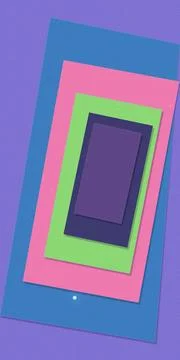 Stacked colorful picture frames create a playful abstract composition with .. Stock Illustration