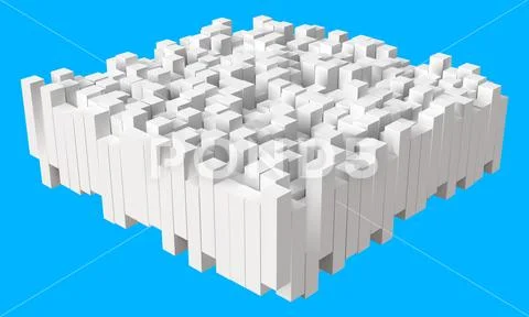 Stacked columns with random heights Stock Illustration