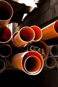 Stacked construction materials 写真素材