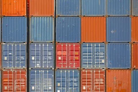 Stacked Containers Stock Photos