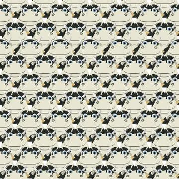 Stacked cows pattern Stock Illustration