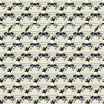 Stacked cows pattern Seamless pattern design with cartoon cows Copyright: ... Stock Photos