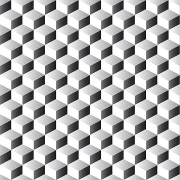 Stacked cubes seamless pattern Stock Illustration
