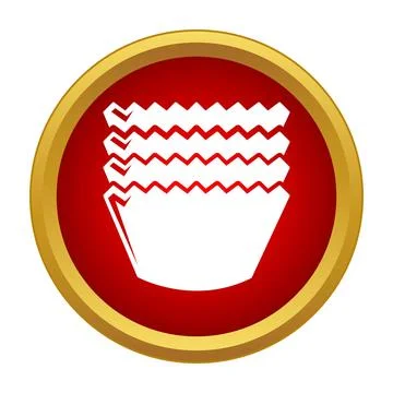 Stacked cupcake liners icon baking kitchen tools Stock Illustration