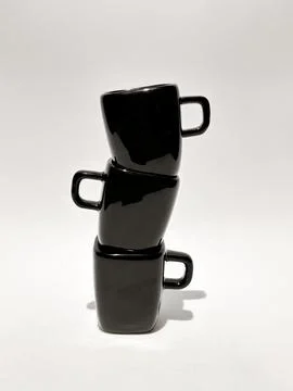 Stacked cups seen from a new angle Stock Photos