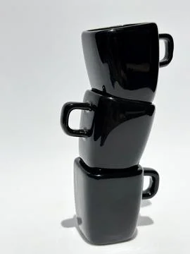 Stacked cups seen from a new angle Stock Photos