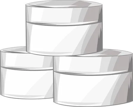 Stacked Cylindrical Containers for Packaging and Product Display Concepts 库存插图