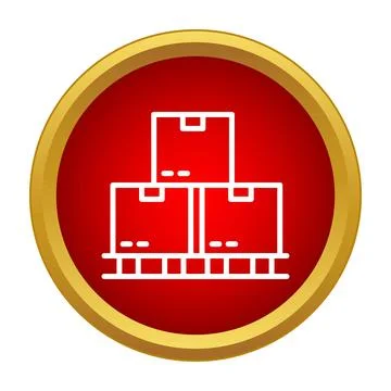 Stacked delivery boxes on pallet concept icon Stock Illustration