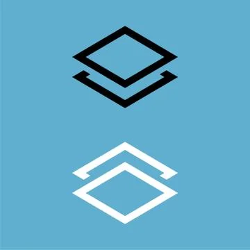 Stacked Diamond Line Logo Template Illustration Design. Vector EPS 10. イラスト素材