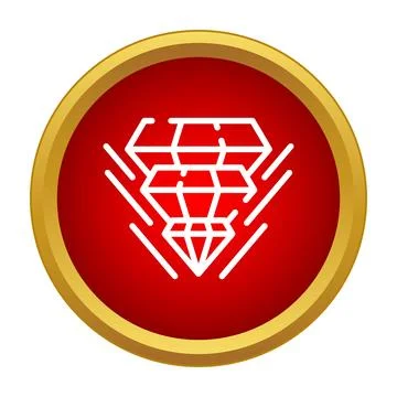 Stacked diamonds icon representing luxury, wealth and success Stock Illustration