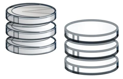 Stacked Disc as Database Icon Stock Illustration