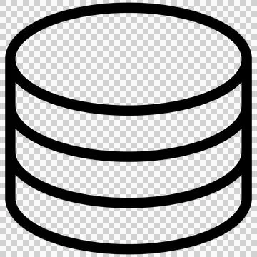 Stacked disk icon representing a database Stock Illustration