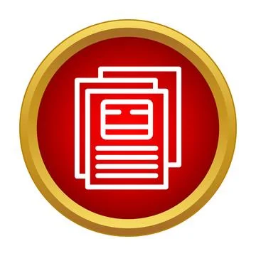 Stacked documents icon symbolizing business paperwork organization Stock Illustration