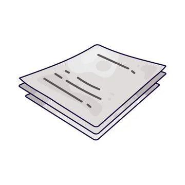 Stacked documents illustration Illustrazione stock