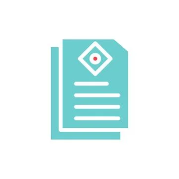 Stacked Documents with Information Icon Design Stock Illustration