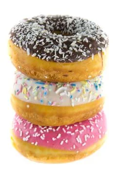Stacked donuts Stock Photos