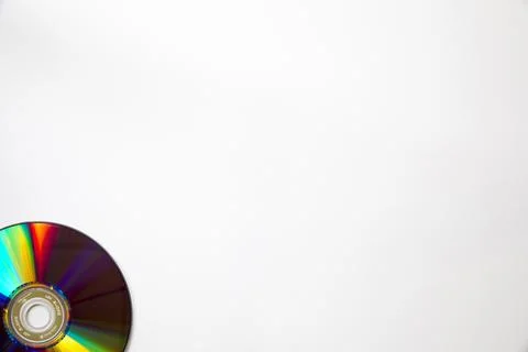 Stacked dvds on white background Stock Photos