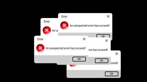 Stacked Error Popups Stock Footage 336062668
