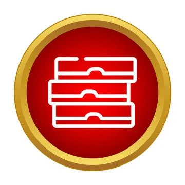 Stacked file boxes archiving documents in office storage icon 스톡 일러스트