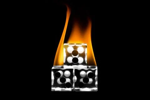 Stacked the fire dice. Stock Photos