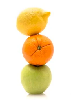 Stacked fruit Foto stock