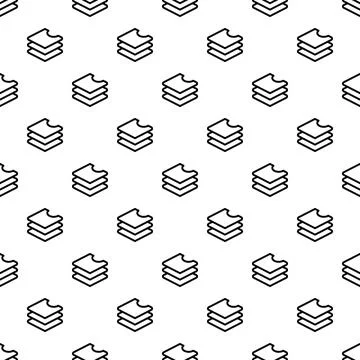 Stacked geometric cloud layers seamless pattern 스톡 일러스트