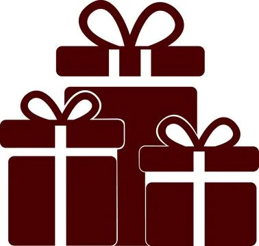 Stacked gift boxes flat design icon symbol Stock Illustration