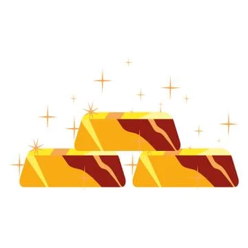 Stacked gold bars Ilustración de archivo