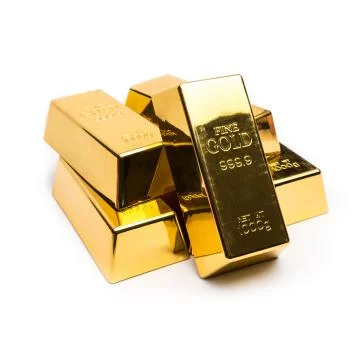 Stacked gold bars Stock Photos
