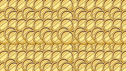 Stacked gold coins transition effect video overlay Stock Footage 337407097