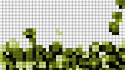 Stacked green flickering blocks - background in tetris style, on white (FULL HD) Stock Footage 75718163