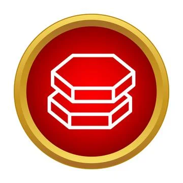 Stacked hexagons representing data storage database icon イラスト素材